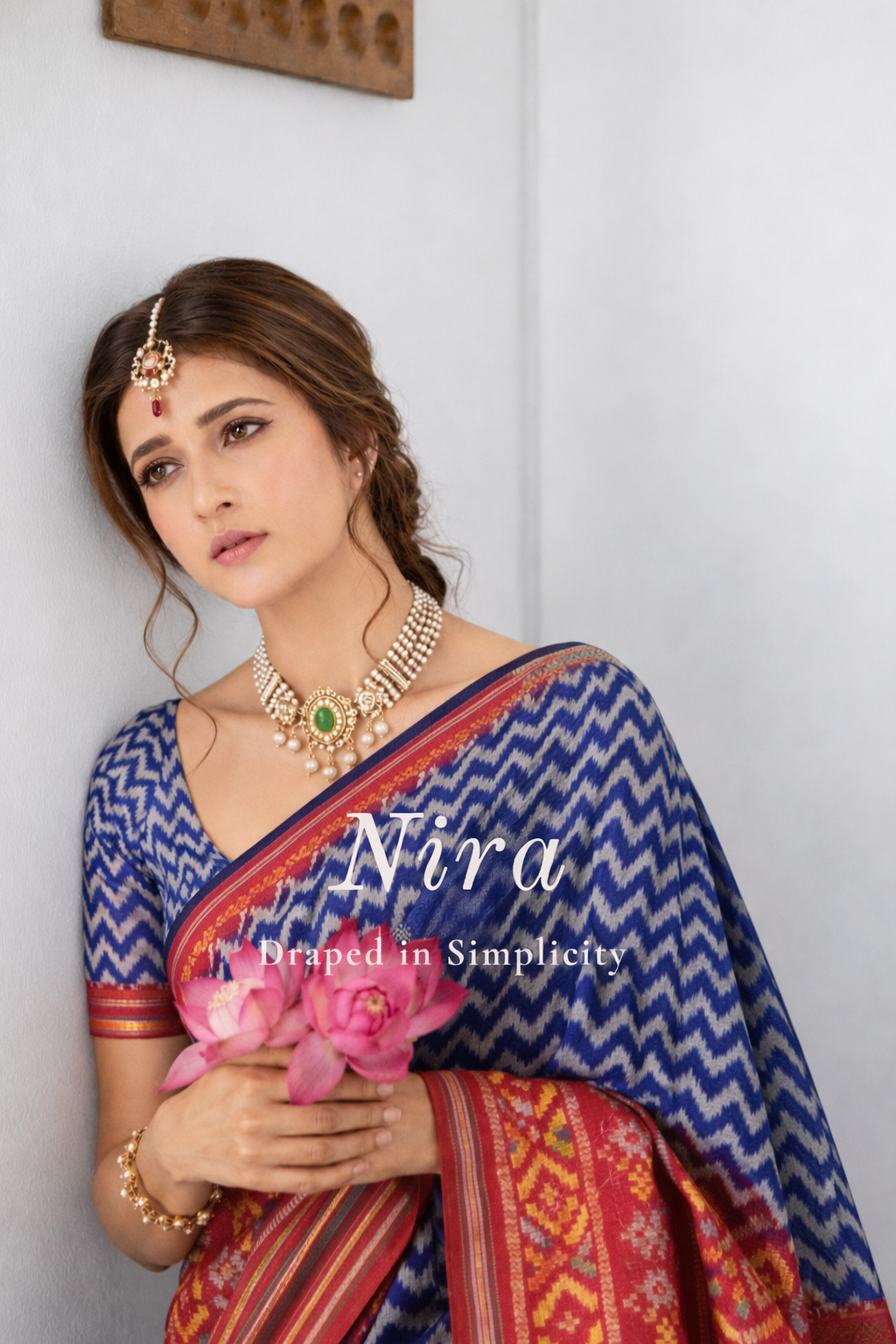 Indigo Blue Semi Patan Handloom Saree