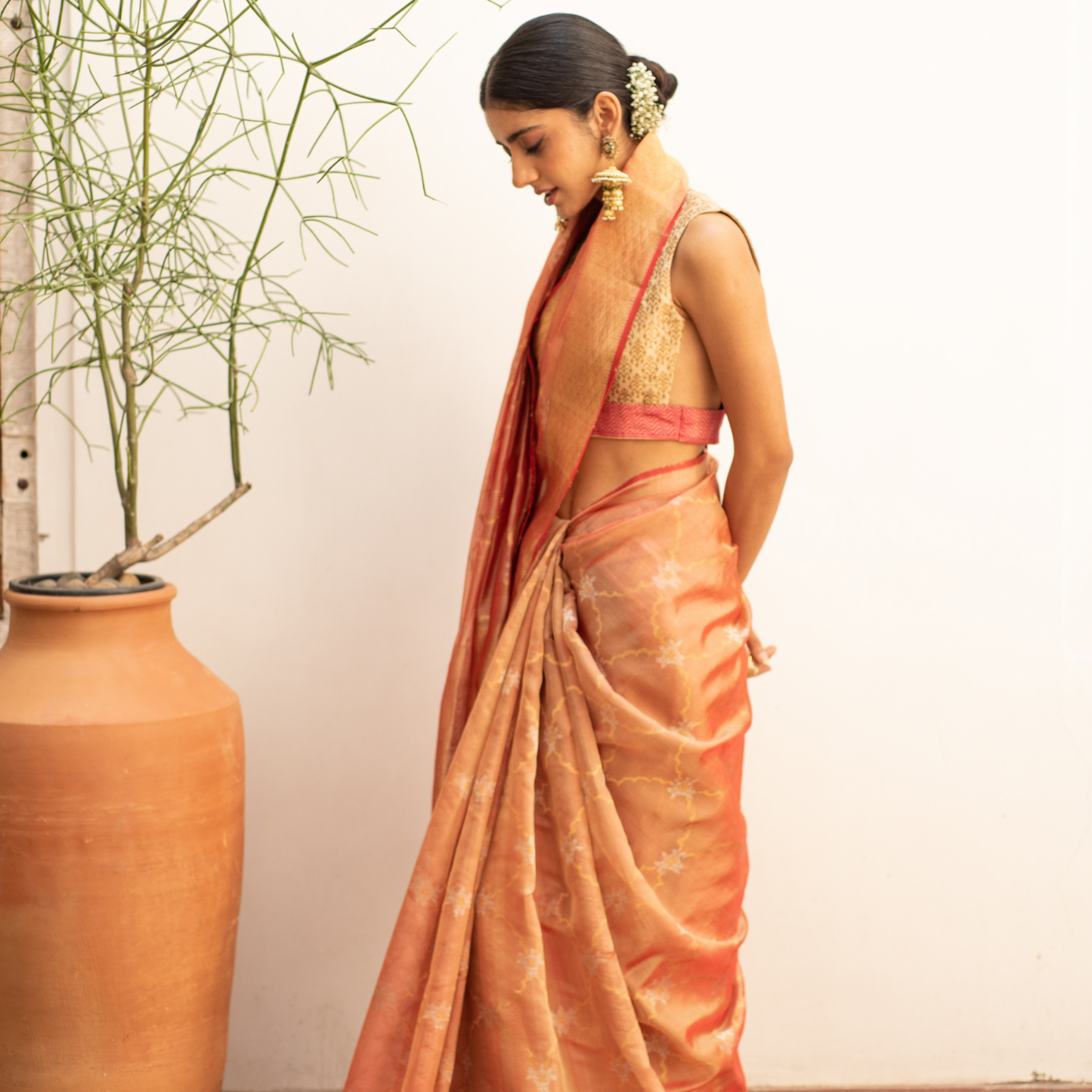 Corel Silk Chanderi Saree