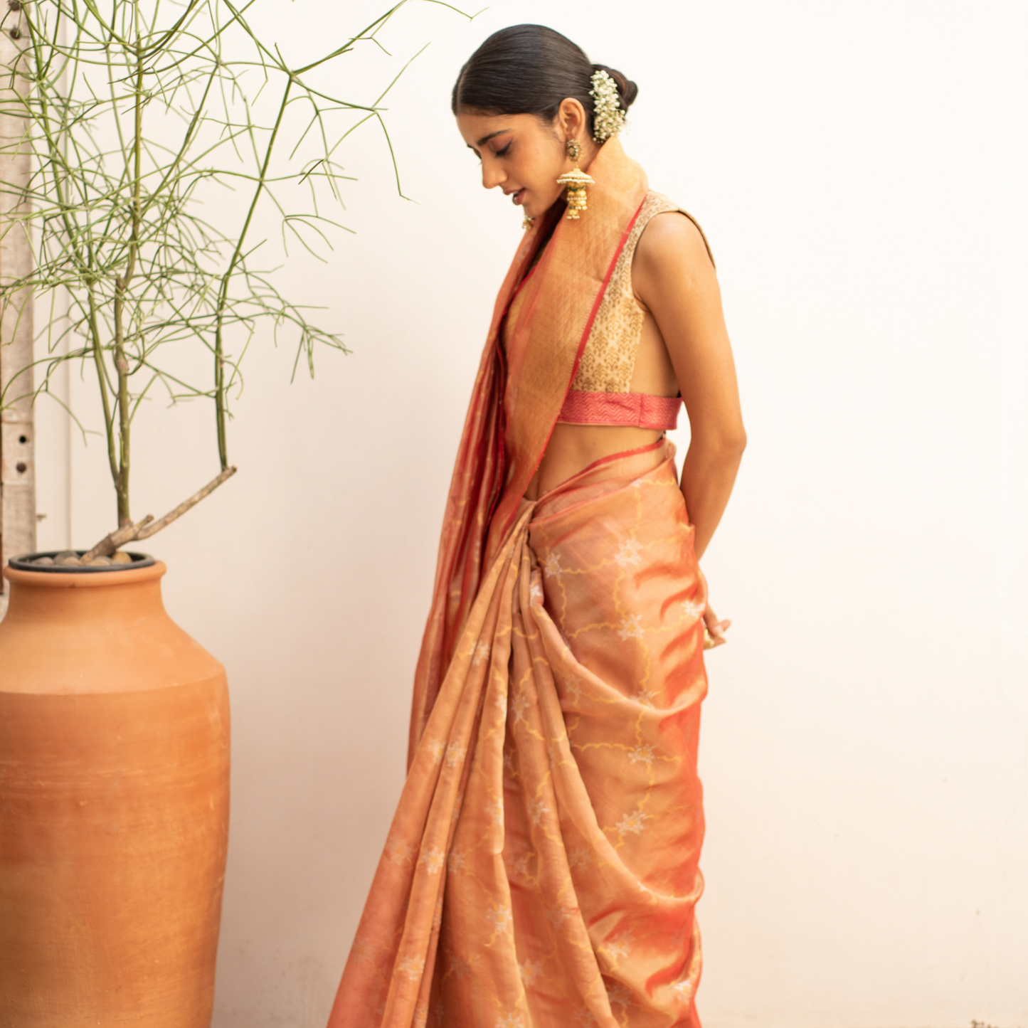 Corel Silk Chanderi Saree