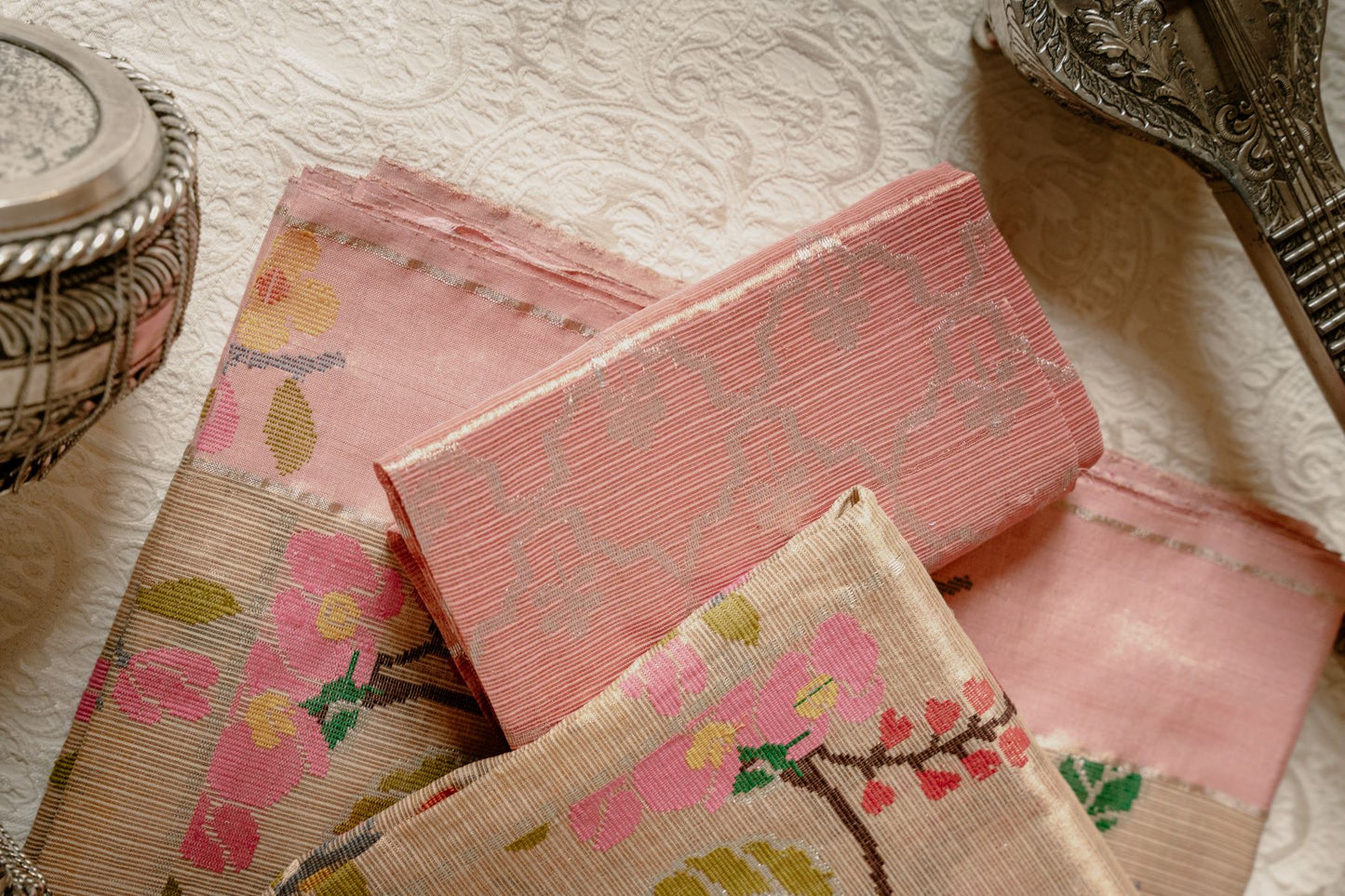 ATARA - Gold Real Zari Tissue Kota Saree