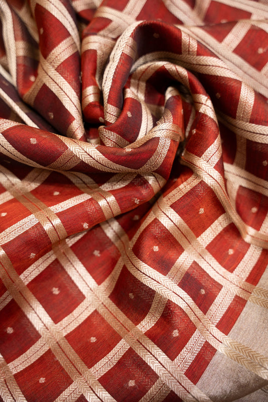 PHAGUN -Maroon Checks