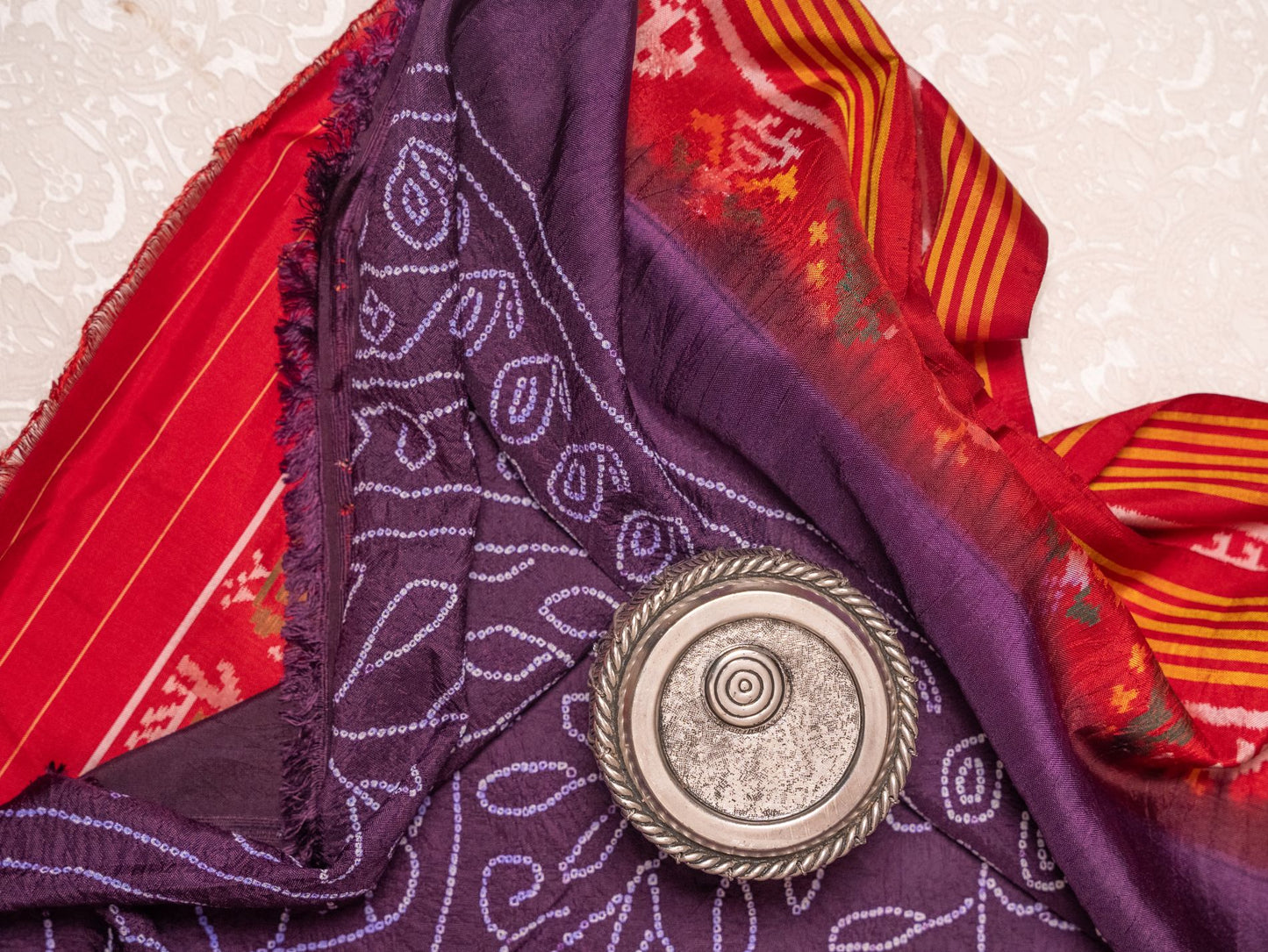 Purple Bandhani Patola Saree
