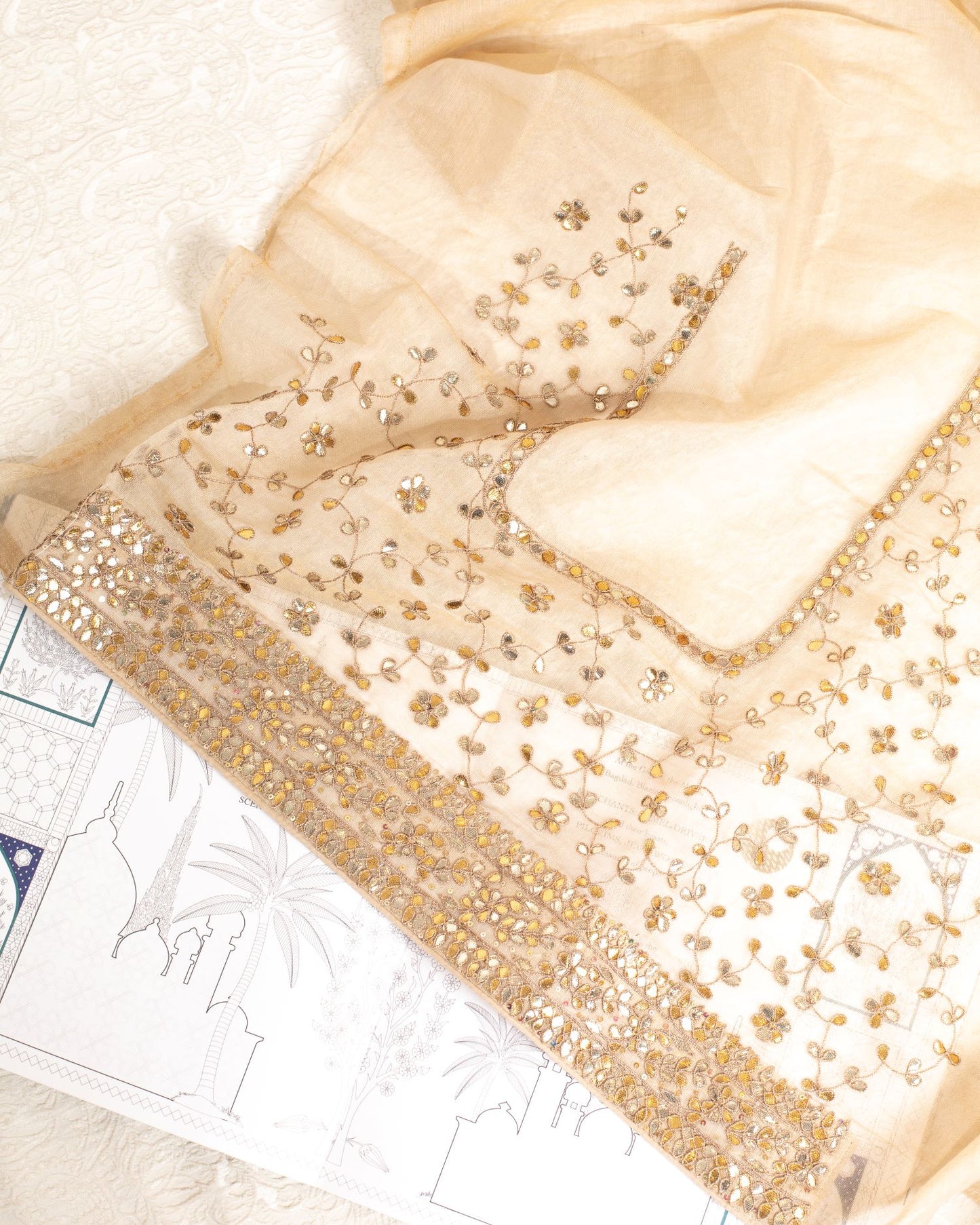 Beige Gottapatti