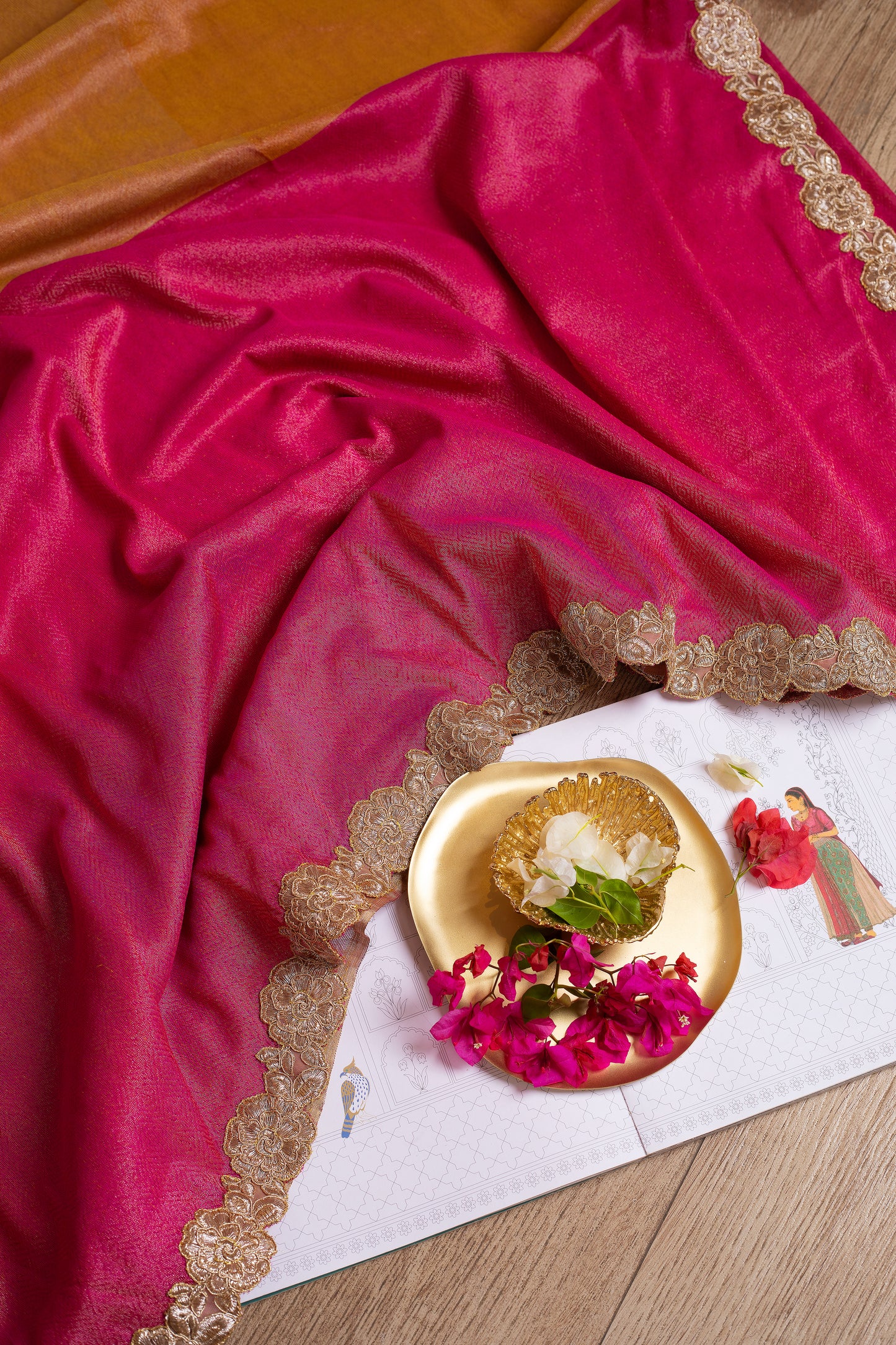 Double shaded Silk Soft Tissue Saree