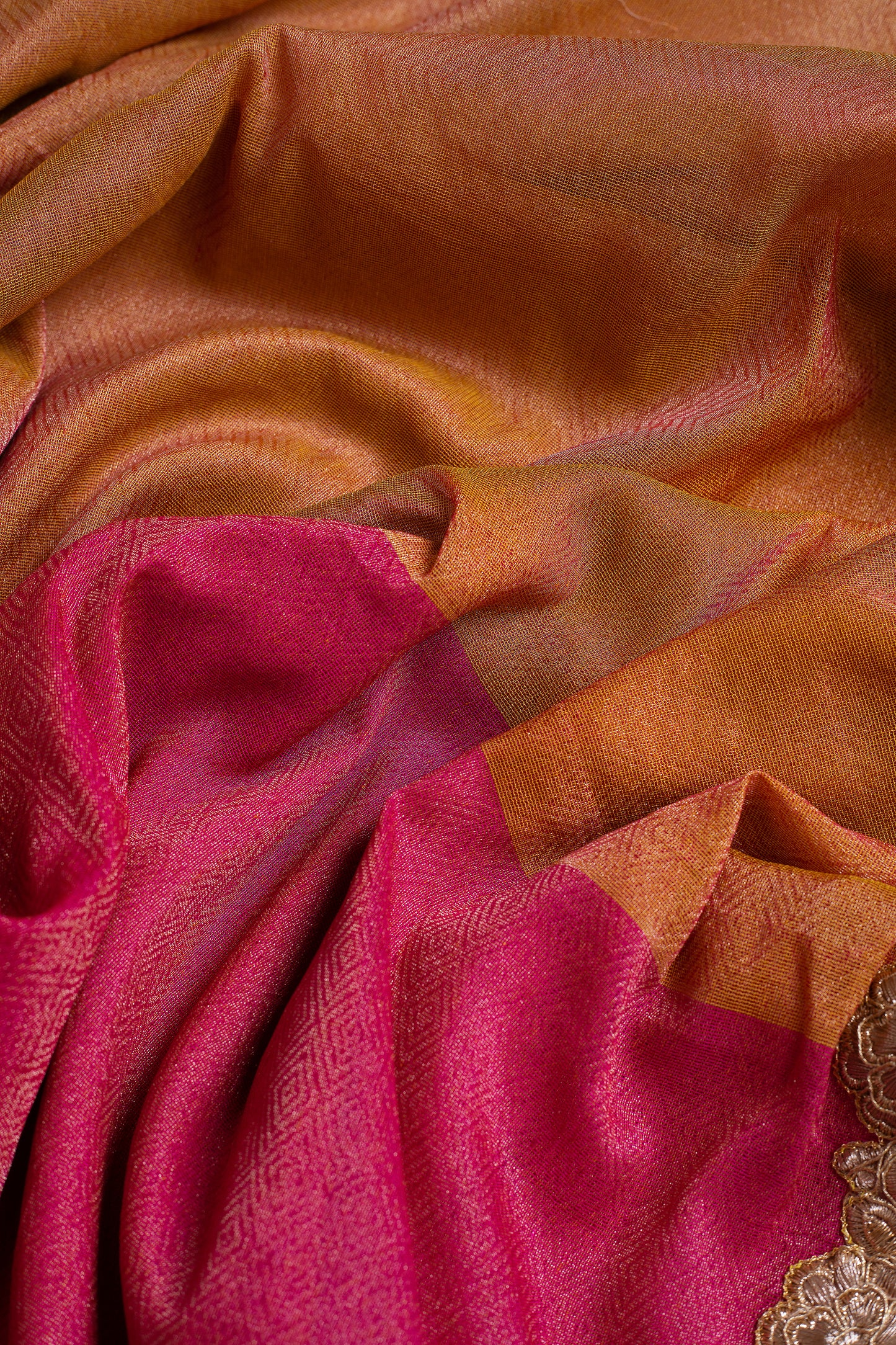 Double shaded Silk Soft Tissue Saree