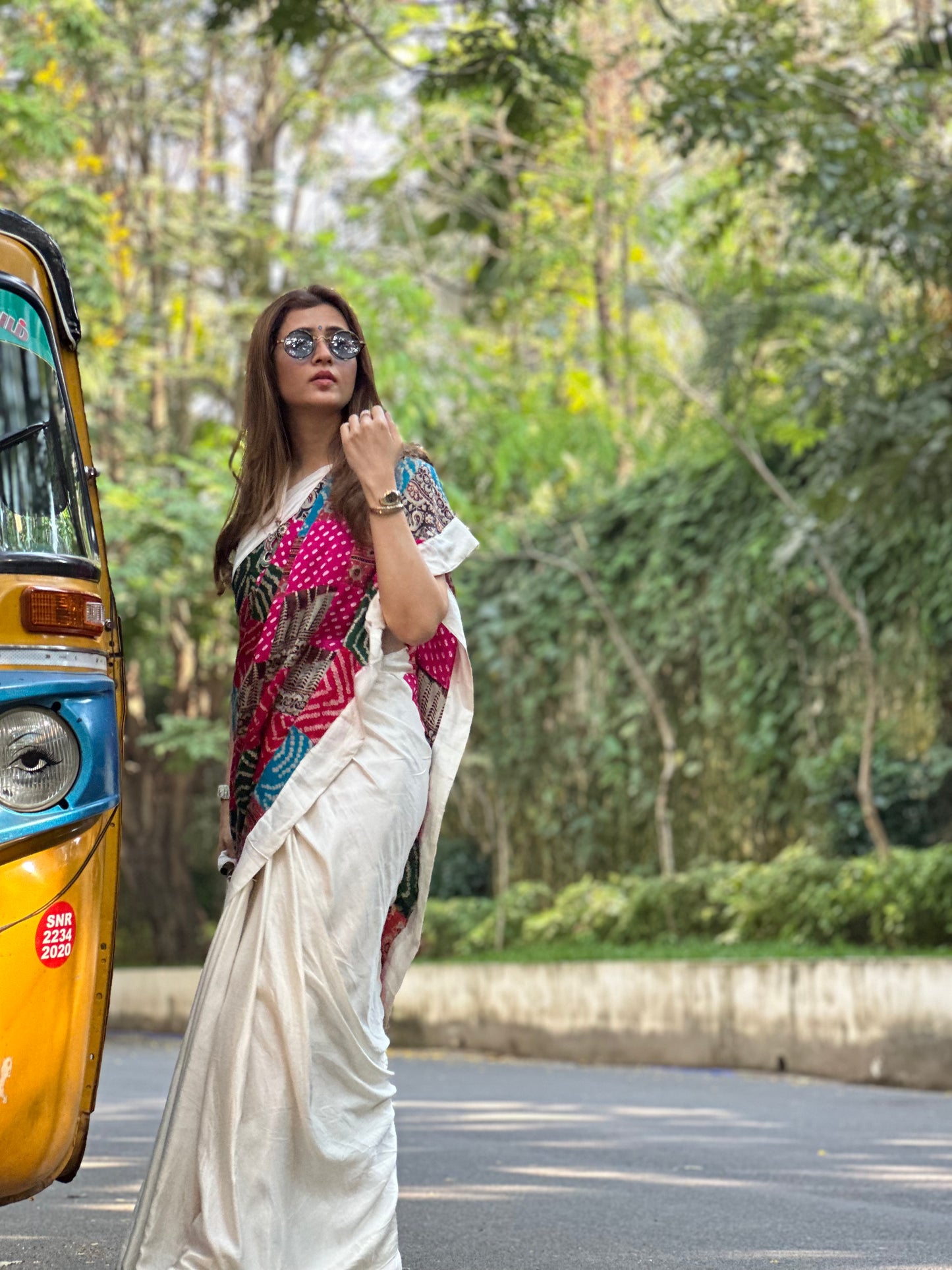 Sajni - Handwork Bandhini Silk Saree