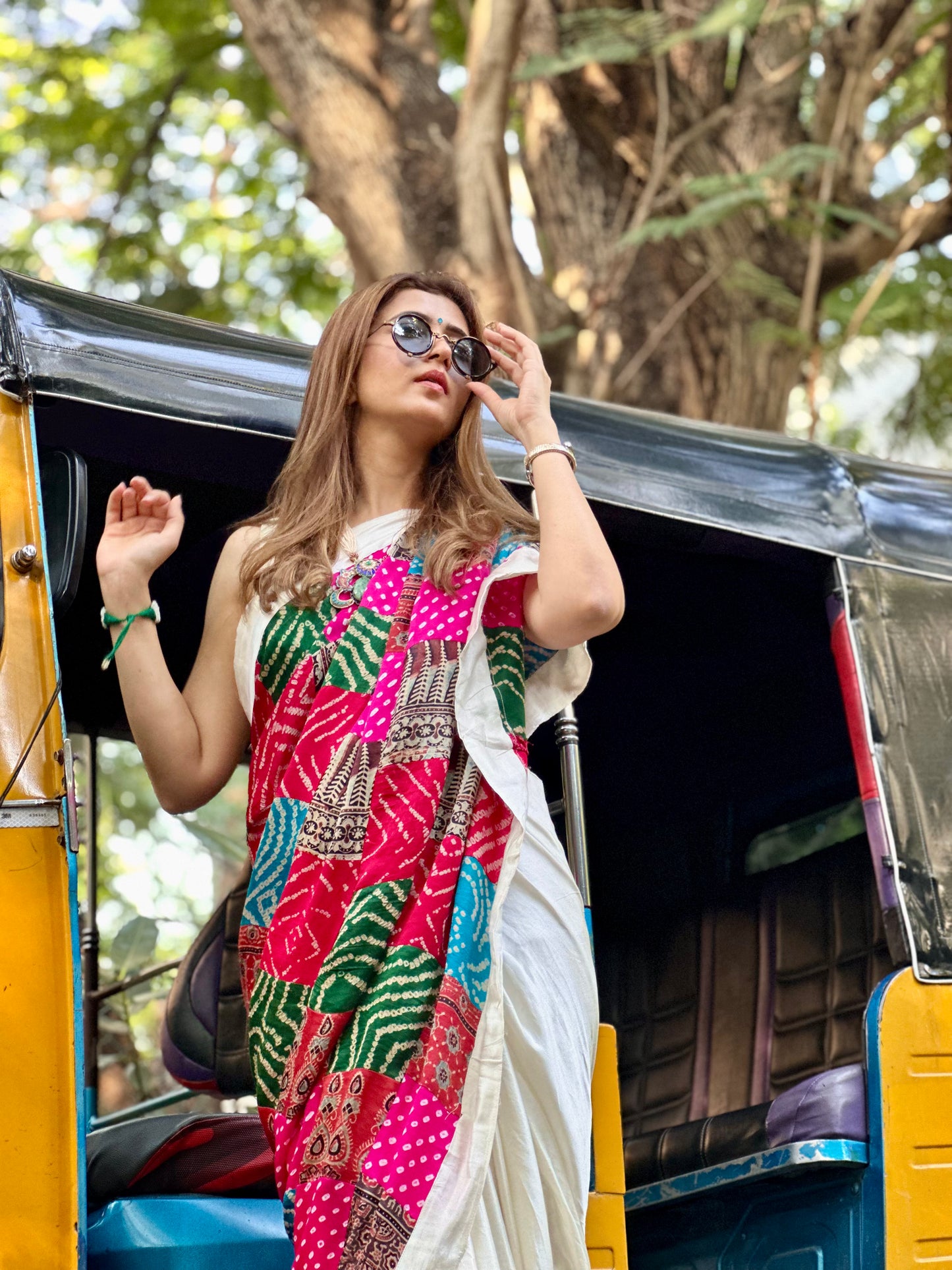 Sajni - Handwork Bandhini Silk Saree