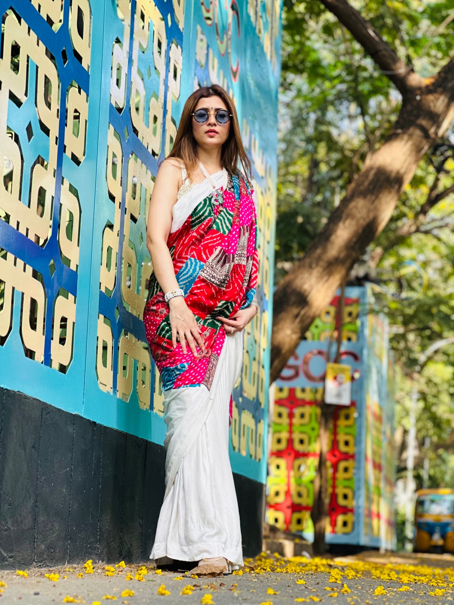 Sajni - Handwork Bandhini Silk Saree