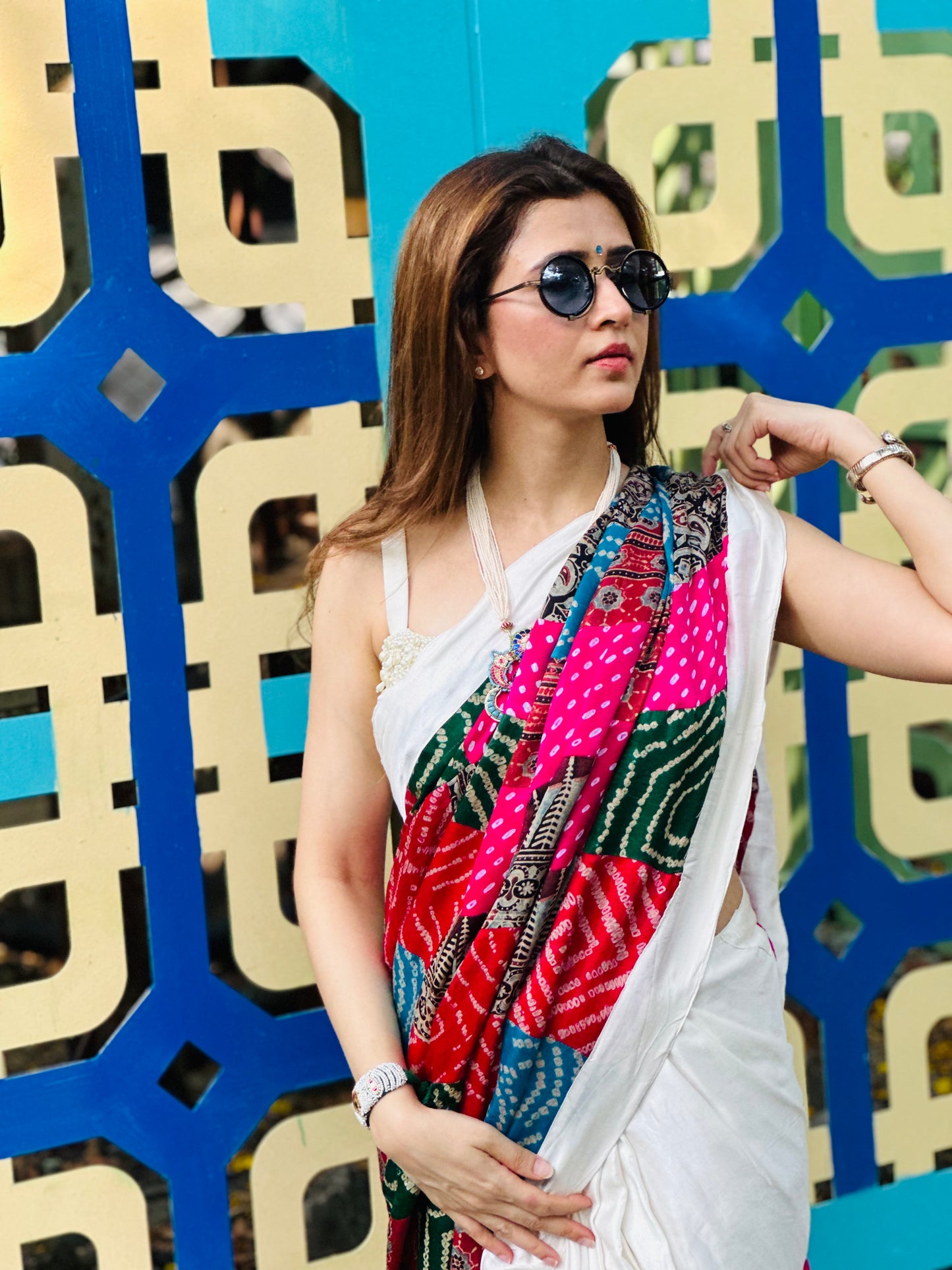 Sajni - Handwork Bandhini Silk Saree