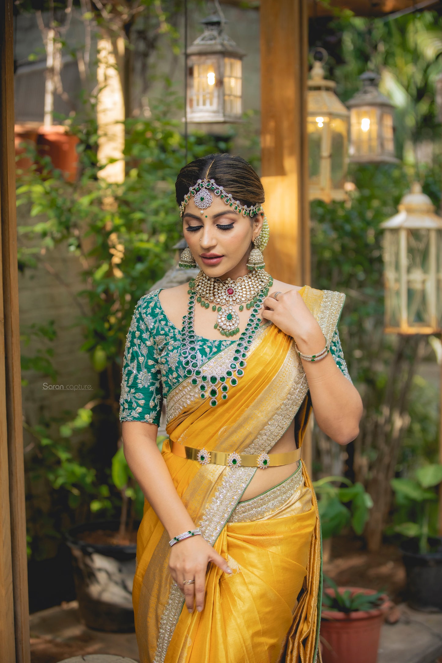 Gold Tissue Kanjivaram with Hand Embroidery