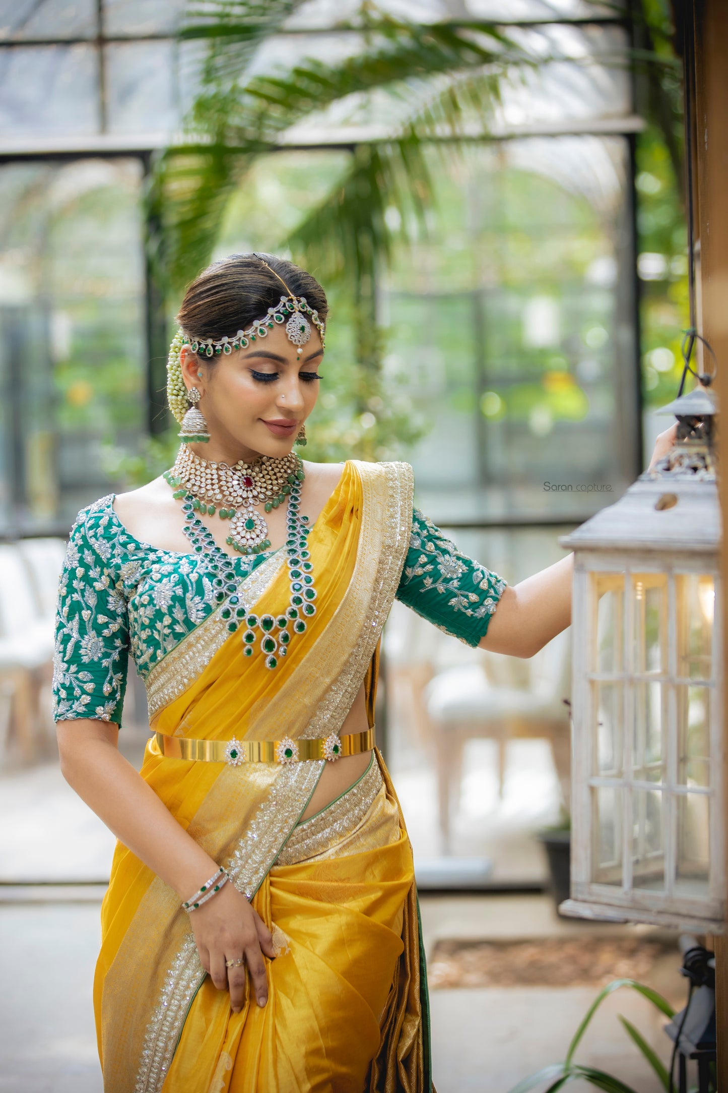 Gold Tissue Kanjivaram with Hand Embroidery