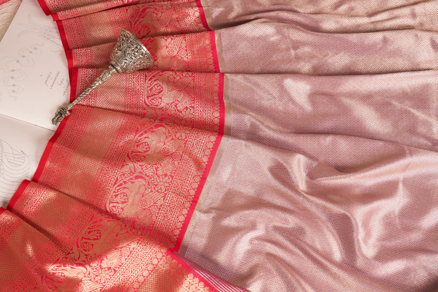 Lavender Mauve Classic Kanjivaram Soft Silk Saree