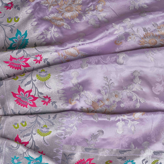 Lavender mashru silk saree