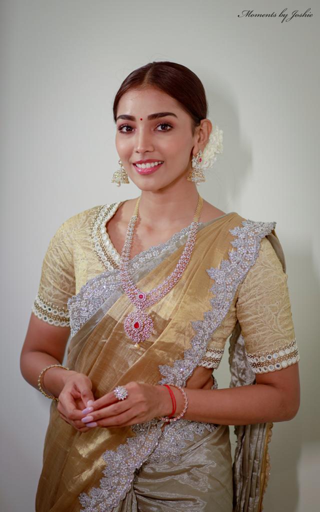 Golden Tissue Chanderi Silk Saree (PRE ORDER)