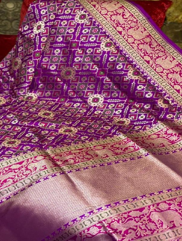 Purple Banarasi Patola Dupatta