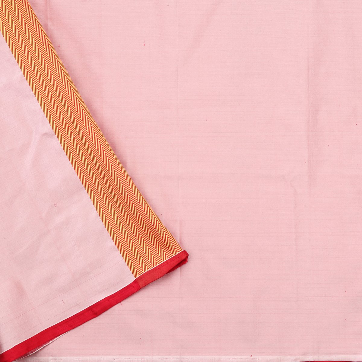 Handwoven Baby Pink Banarasi Silk Sari - WIIBT0099 - Blouse View