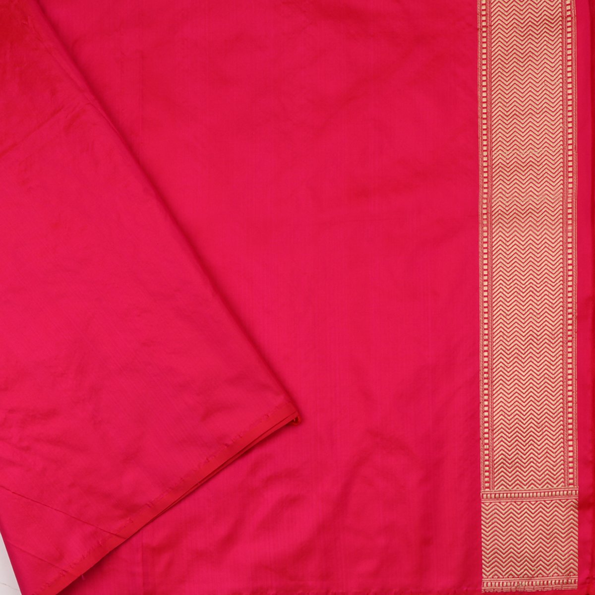 Handwoven Crimson Red Banarasi Silk Sari - WIIBT0087 - Blouse View