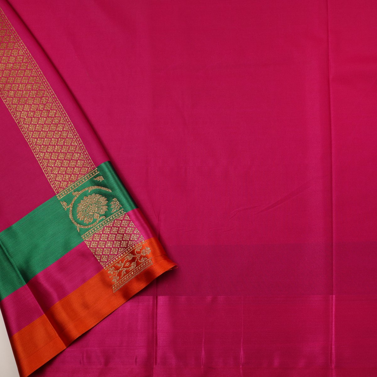 Handwoven Ecru and Pink Banarasi Silk Sari - WIISHNIKARIDNAM030 - Blouse View