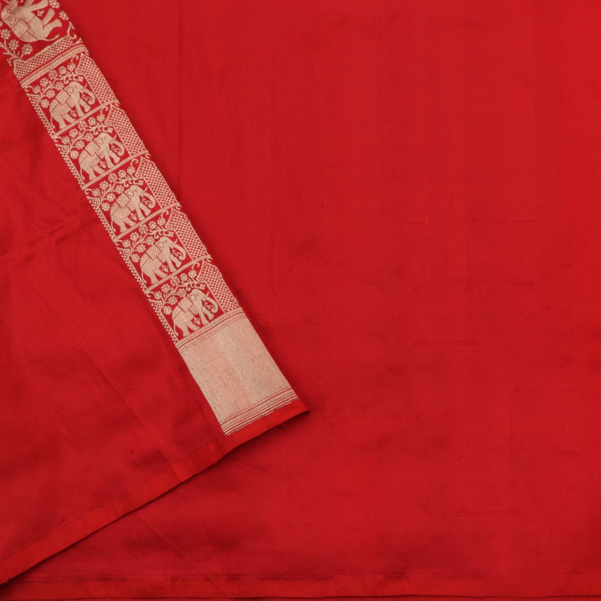 Handwoven Black Banarasi Katan Silk Sari - WIIRJ0129 - Blouse View