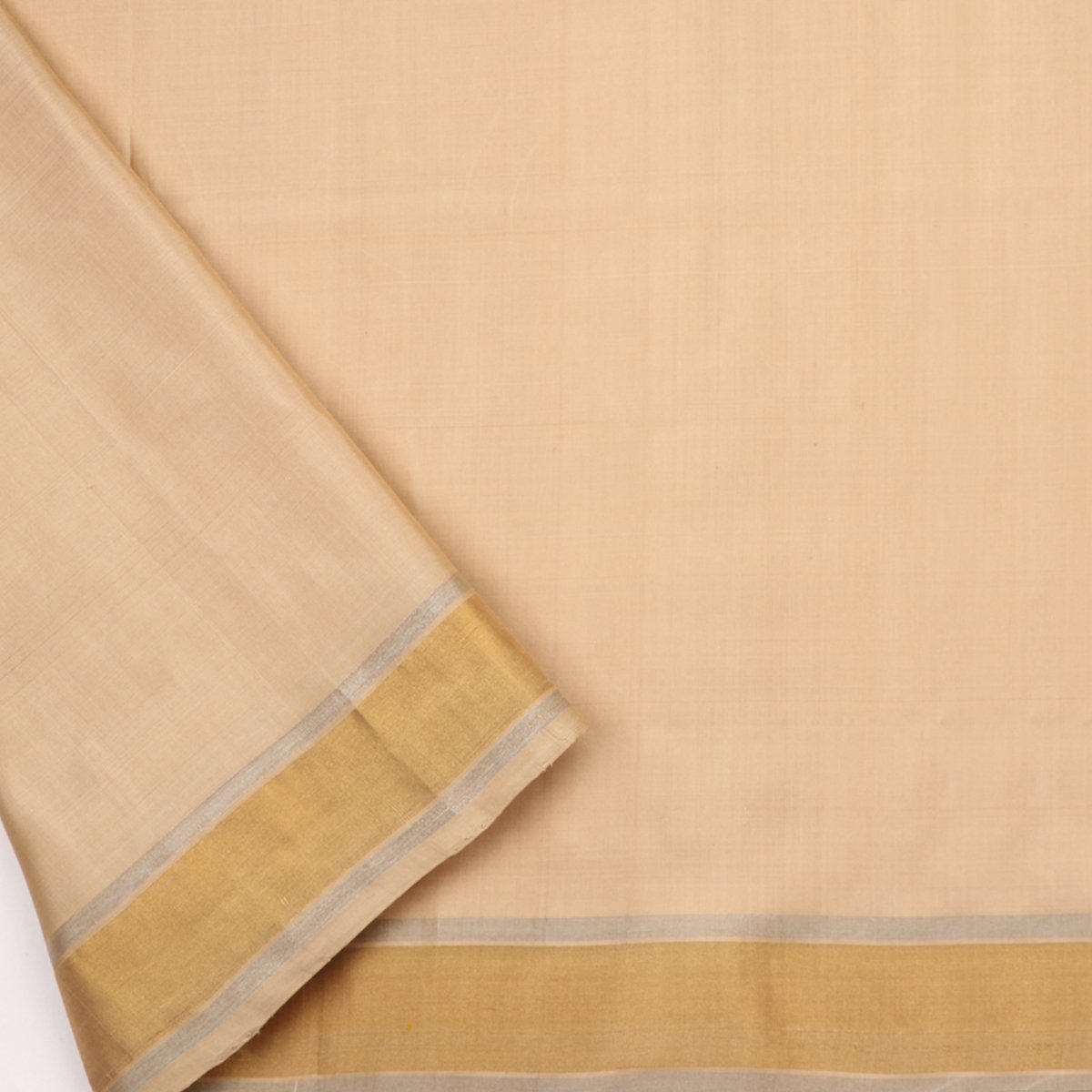 Handwoven Beige Uppada Silk Sari With Ashavali Border-WIIGS044-Blouse View