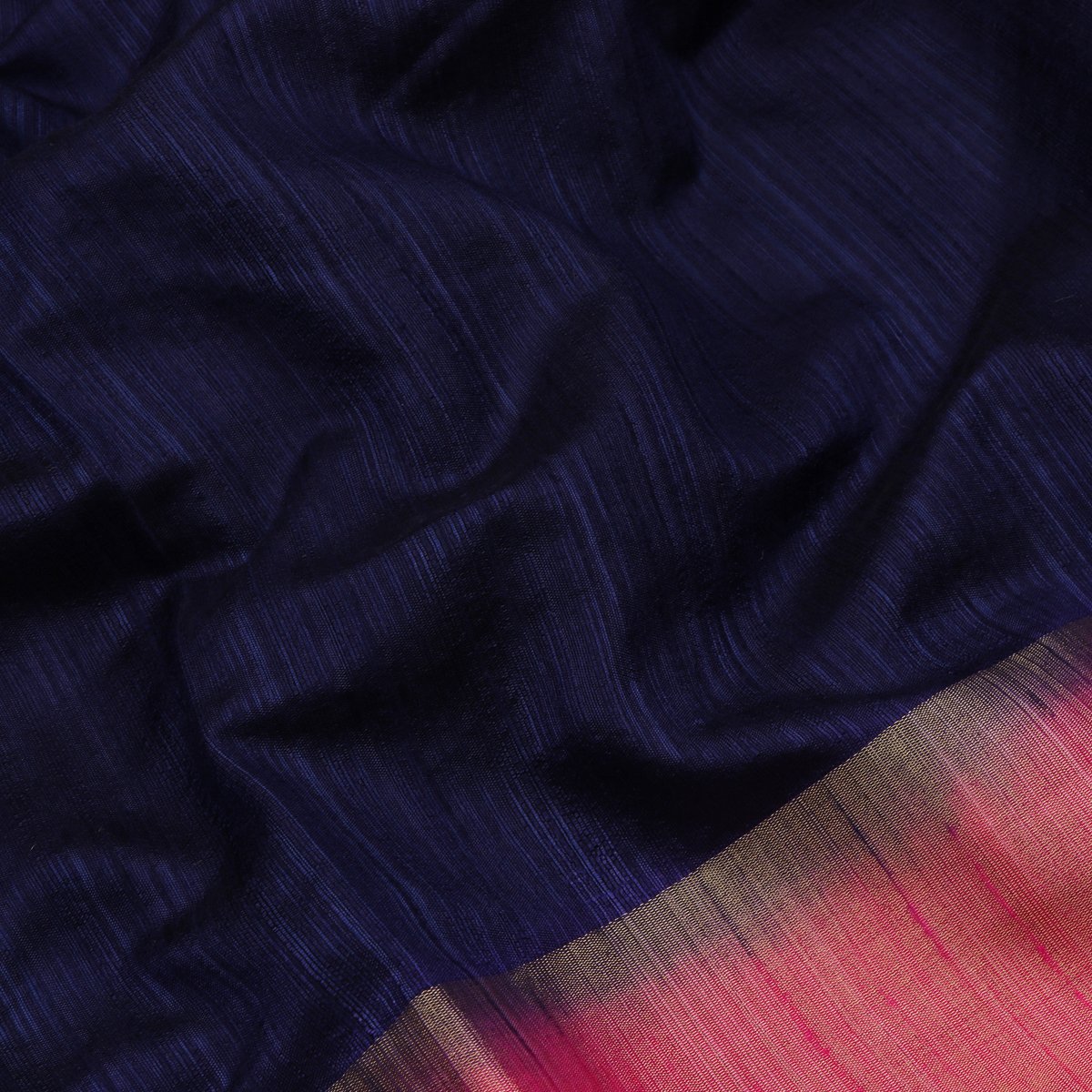 Handwoven Royal blue Banarasi Tussar Silk Sari- WIISHNIKARIDNAM0199 - WeaveinIndia