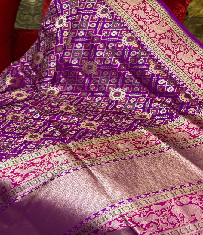 Purple Banarasi Patola Dupatta