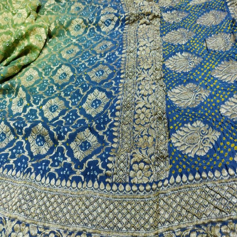 Two shaded Bandhani Dupatta - WeaveinIndia