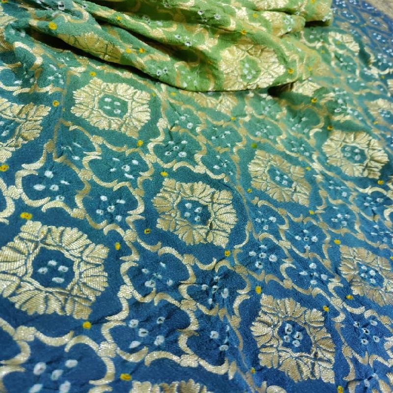 Two shaded Bandhani Dupatta - WeaveinIndia