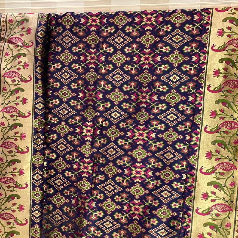 Royal Blue Banarasi Dupatta - WeaveinIndia