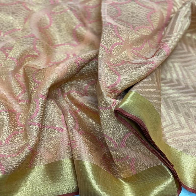 Coral Kota Silk Saree
