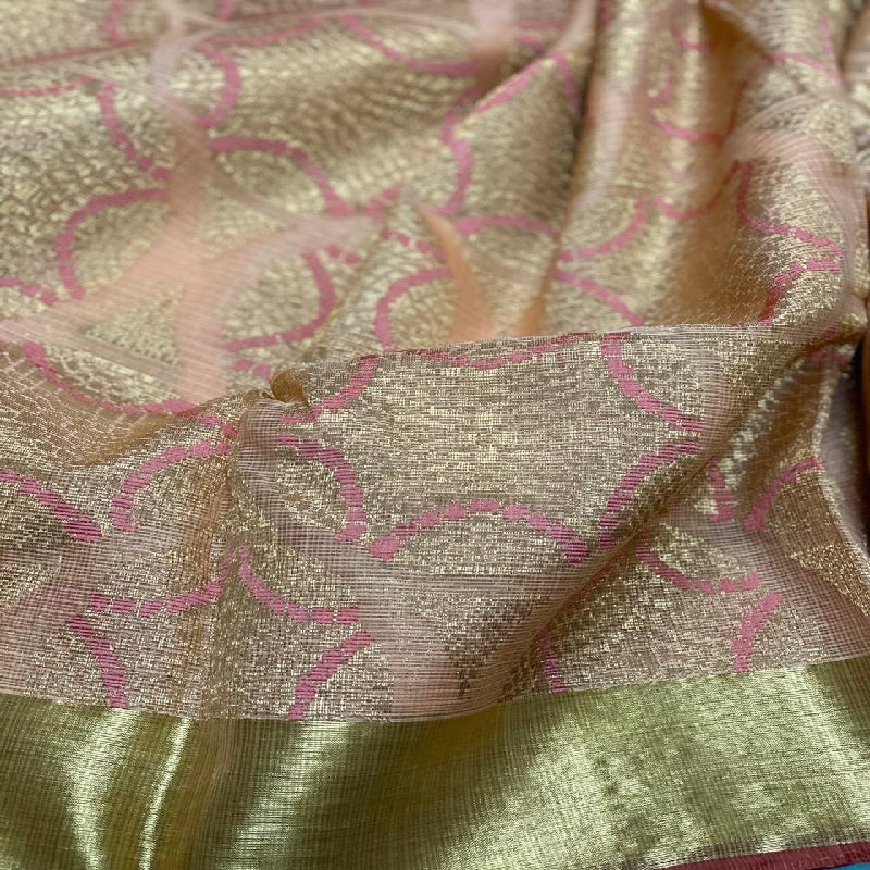 Coral Kota Silk Saree