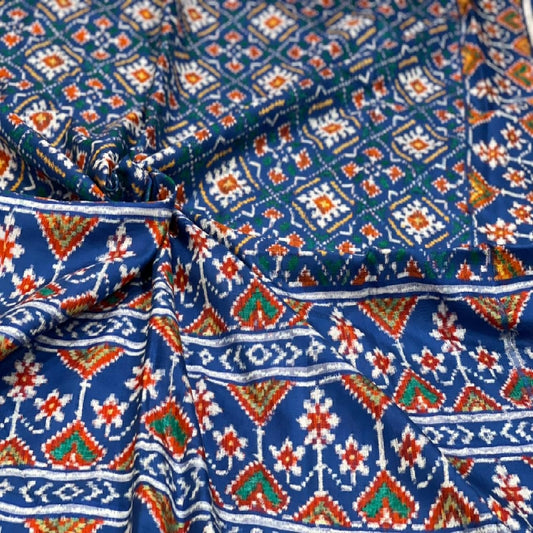 Blue Paan Chanda Patan Patola Saree
