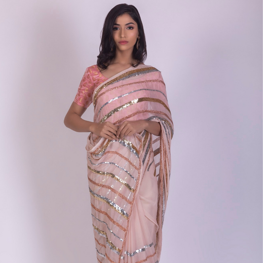 Roop Marwar Pastel Pink Indira Saree