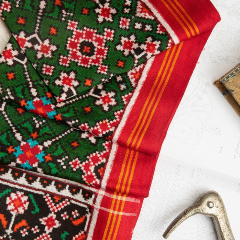 Dark Green Patan Patola Dupatta