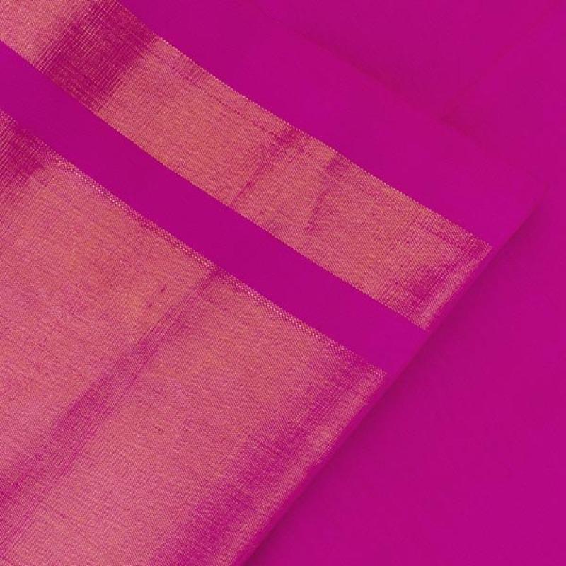 HANDWOVEN PINK AND ORANGE RAJKOT SINGLE IKAT PATOLA SARI-WIIPATANARIDNAM2980219A- blouse View