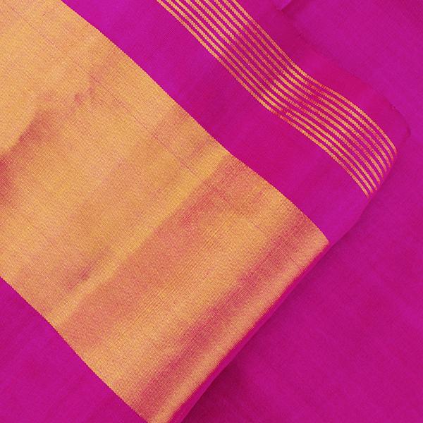 HANDWOVEN NAVY BLUE AND PINK SINGLE IKAT RAJKOT PATOLA SARI-WIIPATANARIDNAM1860719- Blouse View