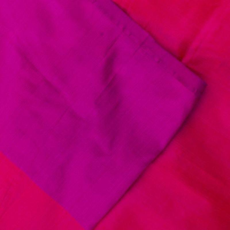 HANDWOVEN RANI PINK BANARASI SILK SARI-WIIBT108- Blouse View