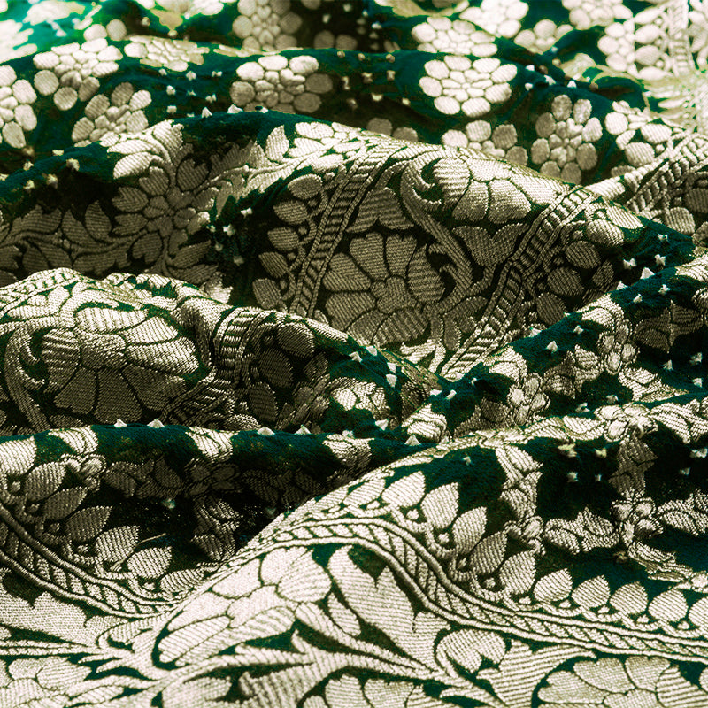 Green Shaded Bandhani Saree