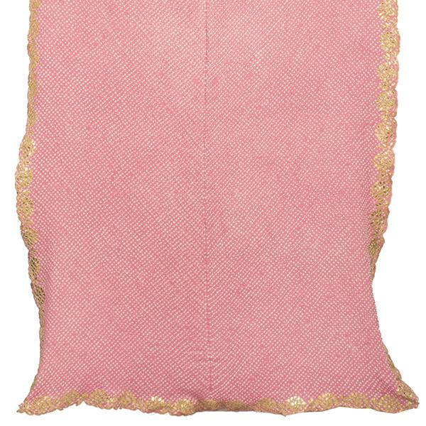 HANDWOVEN PINK BANDHANI GEORGETTE DUPATTA-WIIAJB154- Full View 2