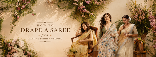 How to drape for a Day time summer wedding in saree