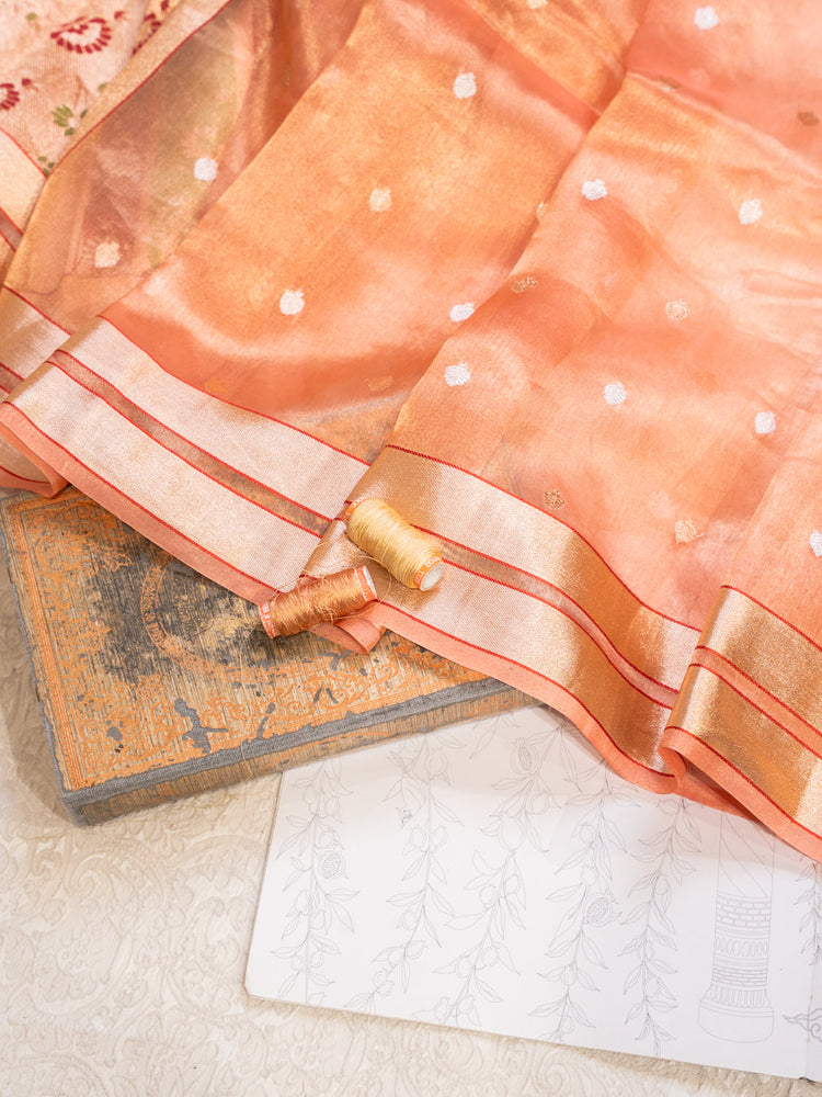 A Pink Pure Banarasi Saree
