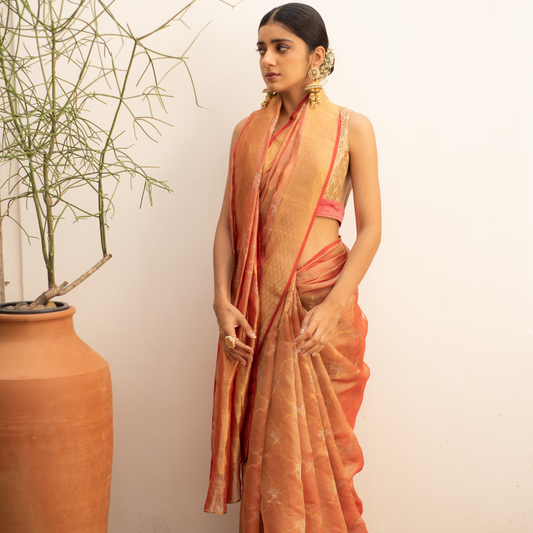 Corel Silk Chanderi Saree