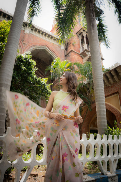 ANIKA - Blush Pink Jamdani