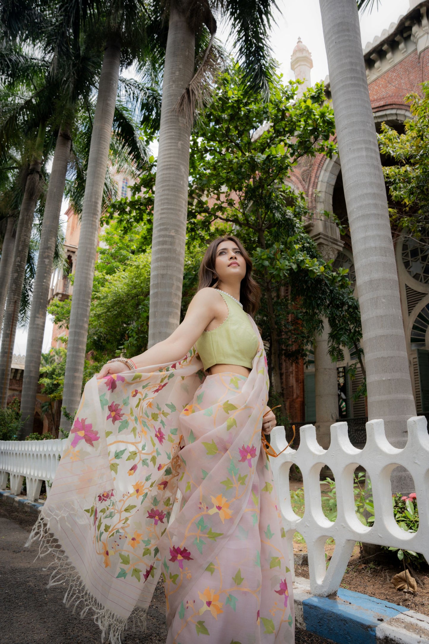 ANIKA - Blush Pink Jamdani