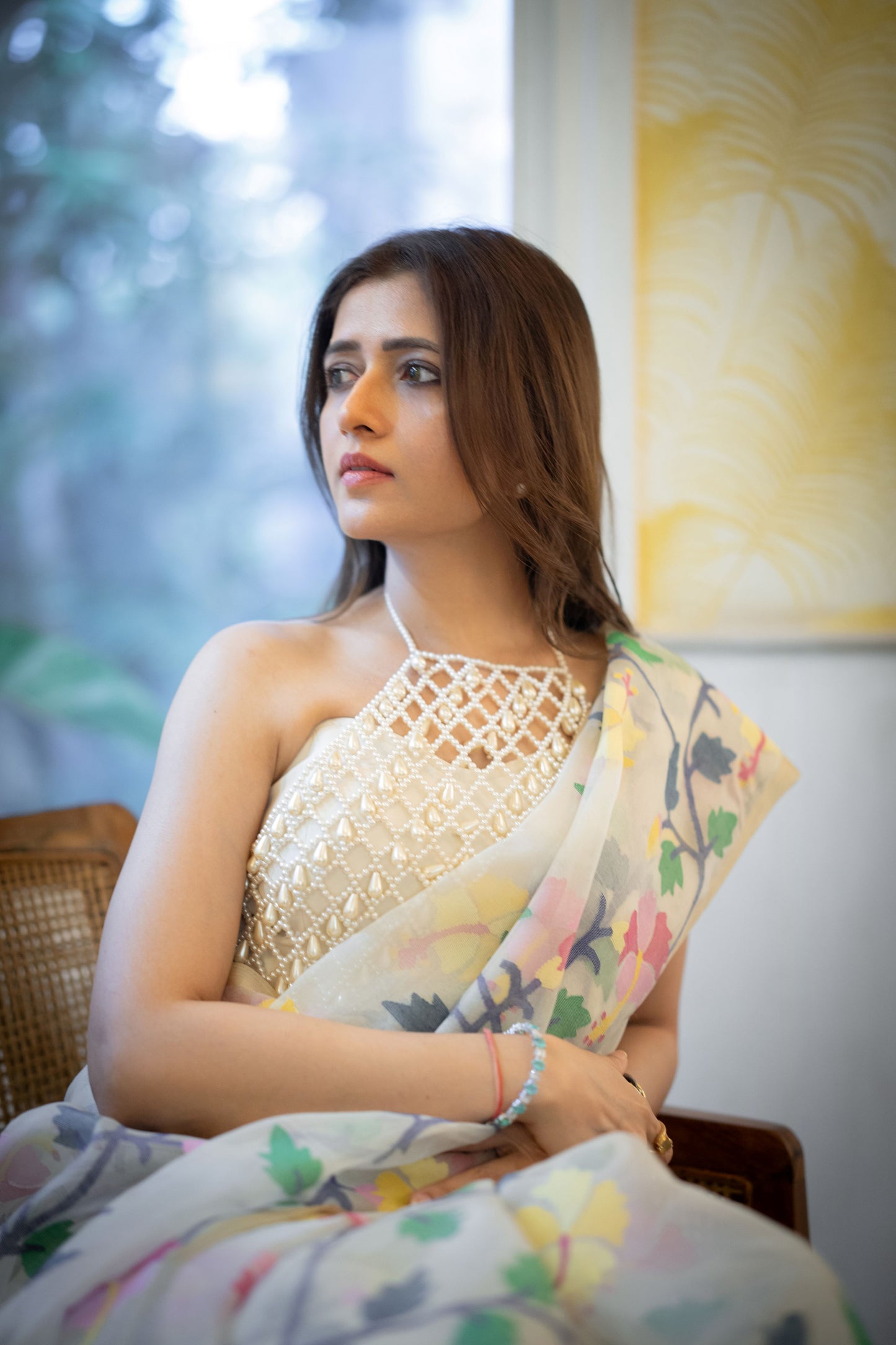 AMARA - White Muslin Jamdani