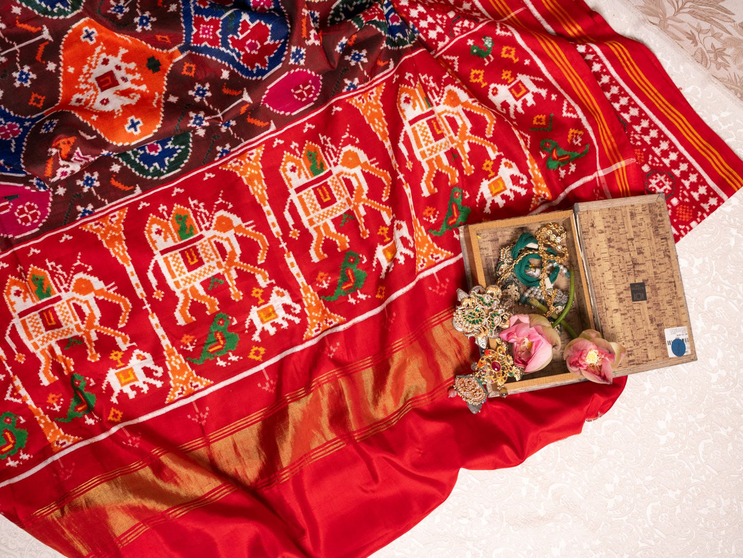Regal Red Patan Patola Saree
