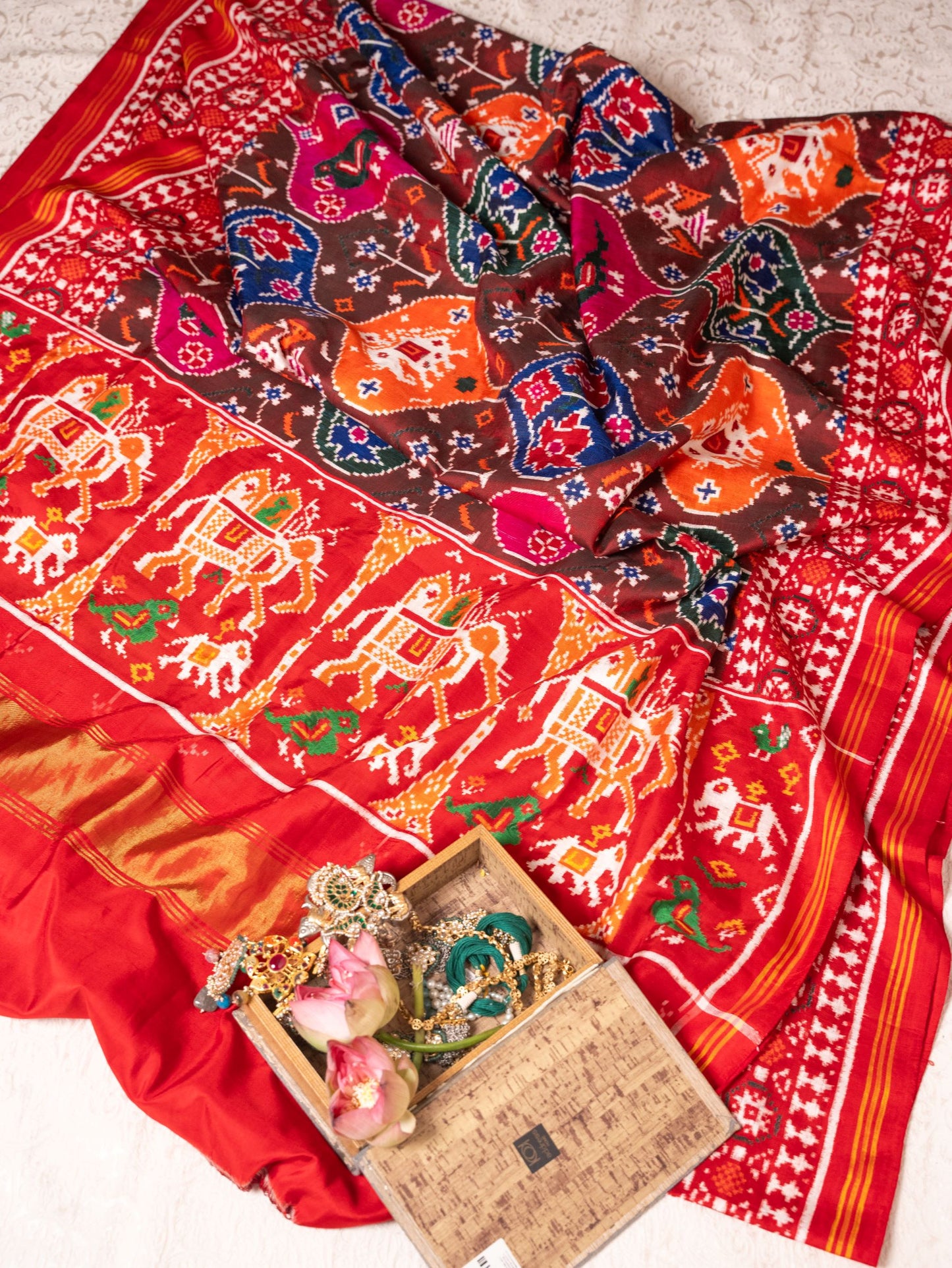 Regal Red Patan Patola Saree