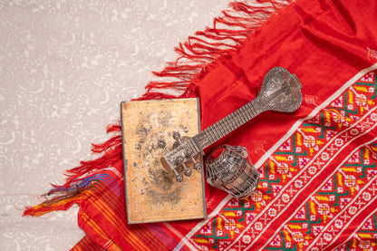 Red Multicolor Motif Patola Saree