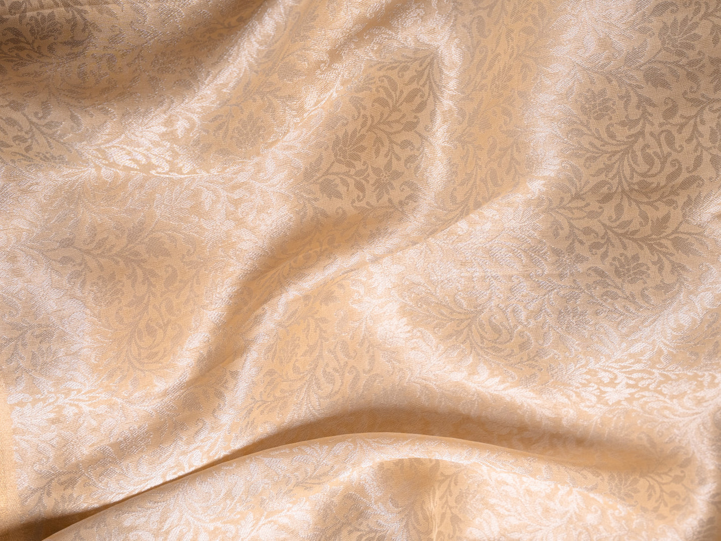 Ivory Ecru Kanjivaram with Tori Gota Embroidery