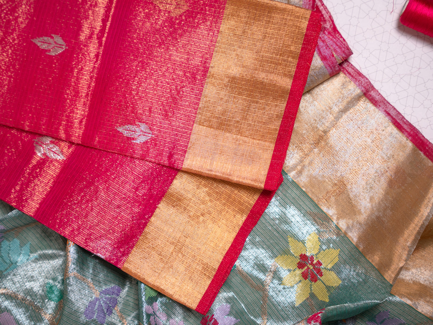 Turquoise All-Over Paithani real zari Kota Saree